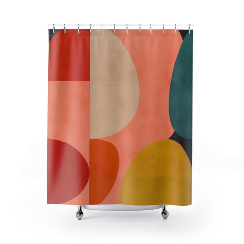 Geometric Abstract Shower Curtains