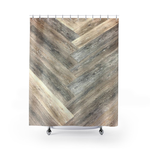 Rustic farmhouse style shower curtain