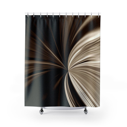 Abstract Swirl Chocolate Shower Curtain
