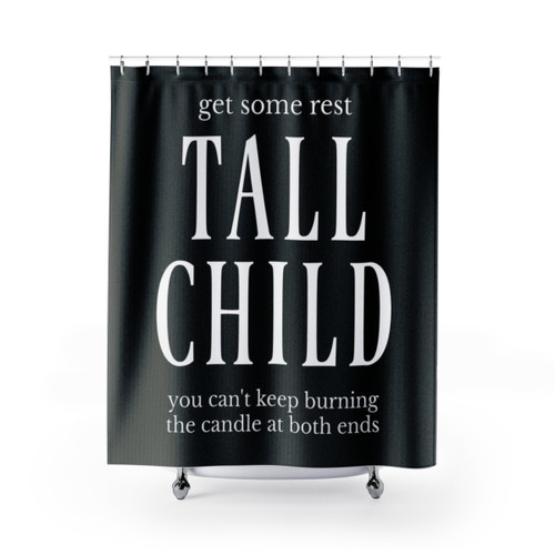 Tall kids shower curtains with fun, humorous designs