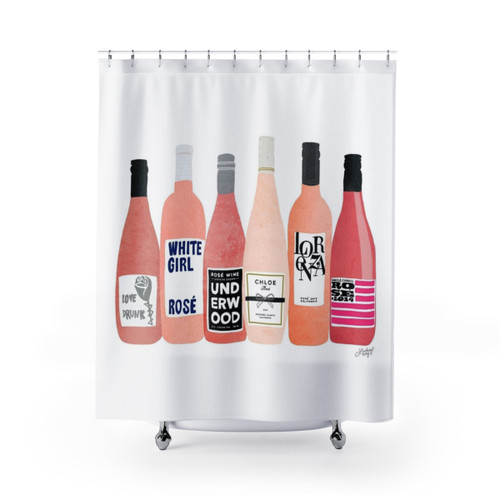 Rose Wine Shower Curtains by Lindsey Kay Co