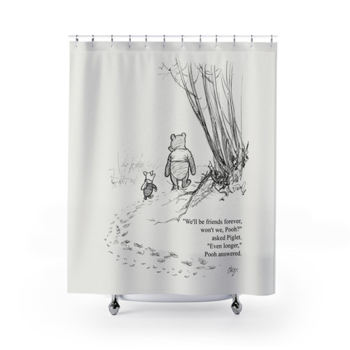 Winnie the Pooh and Piglet Friends Forever Shower Curtains