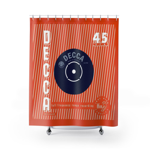 Decca Vintage Record Sleeve Vector Shower Curtains