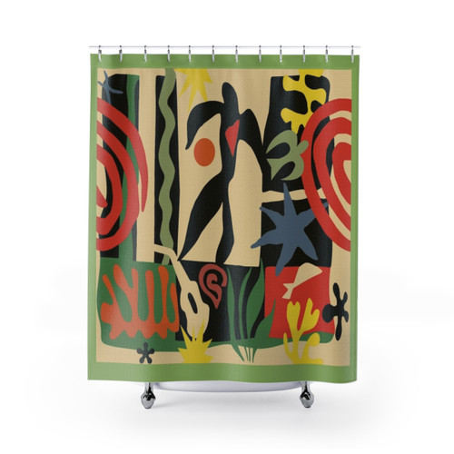 Vintage Matisse-Inspired Shower Curtains