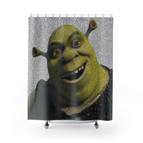 Shrek Movie Script Shower Curtain - Funny Bathroom Decor
