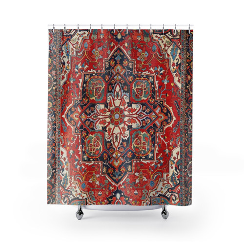 Heriz Persian Rug Print Shower Curtains