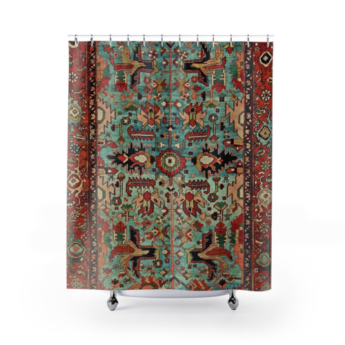 Antique Persian Rug Print Shower Curtains