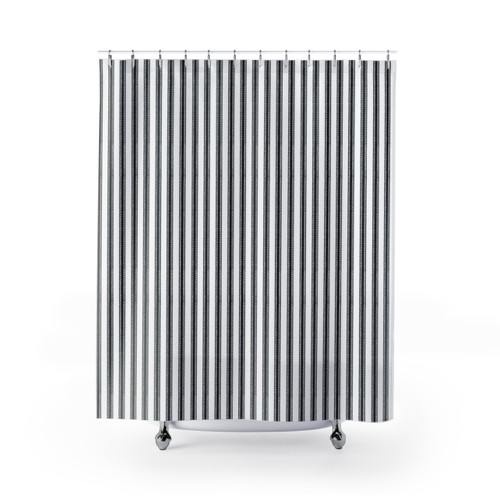 Vintage Ticking Stripe Shower Curtains