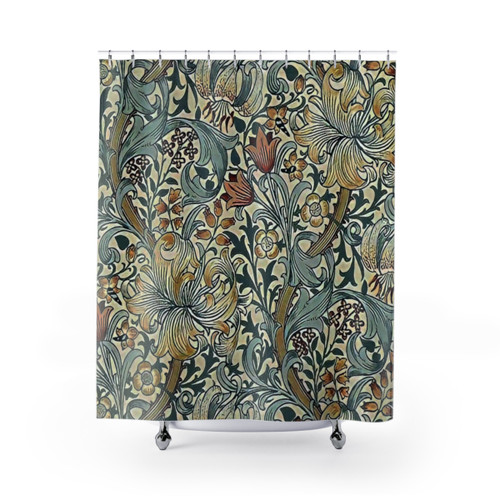 William Morris Floral Design Shower Curtain