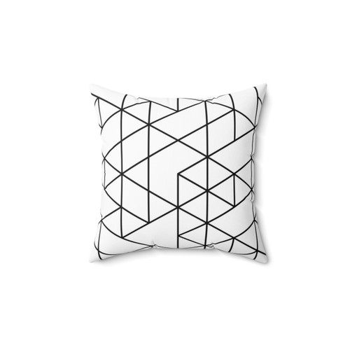 Geometric Black and White Pillow