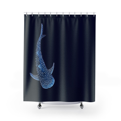 Whale Shark Shower Curtain with Vibrant Ocean Design