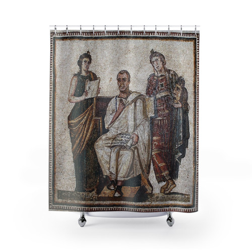 Vergil Roman Mosaic Shower Curtain