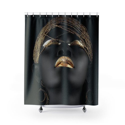 African Queen Shower Curtain with Tribal and Cultural Designs
