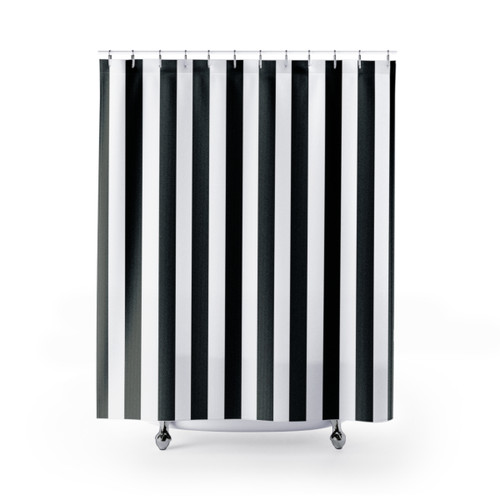 Black and White Striped Shower Curtains