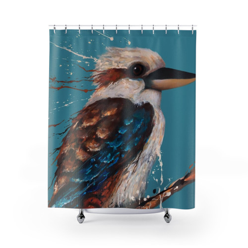 Kookaburra Shower Curtain - Vibrant Australian Bird Design