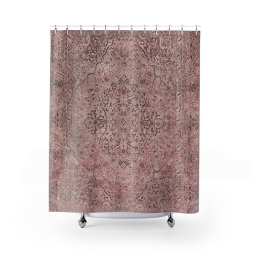 Antique Persian Tabriz Rug Print Shower Curtains