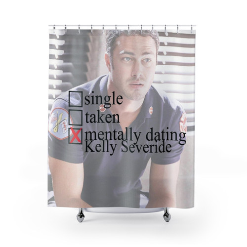 Kelly Severide Chicago Fire TV Show Inspired Shower Curtain