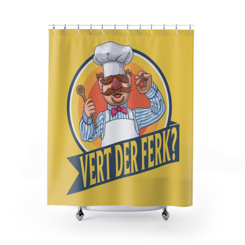 VERT DER FERK Muppet-Inspired Funny Shower Curtain