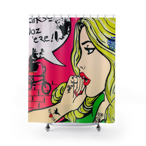 Banksy Inspired Pop Art Shower Curtains