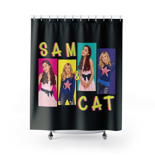 Sam and Cat Themed Shower Curtain