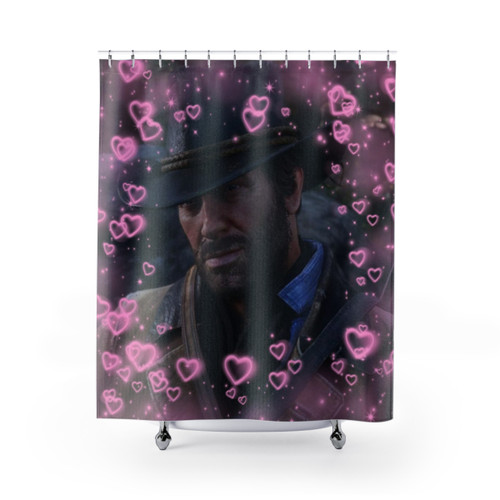 Arthur Morgan Hearts Shower Curtain