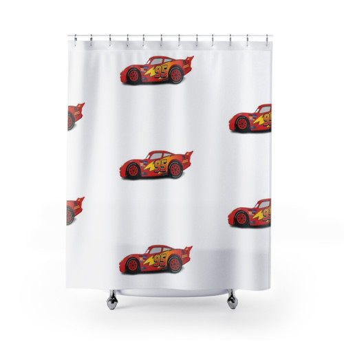 Lightning McQueen Themed Shower Curtain