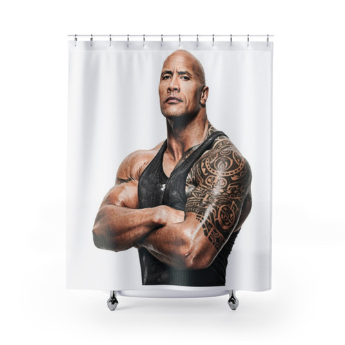 Dwayne Johnson Themed Shower Curtain