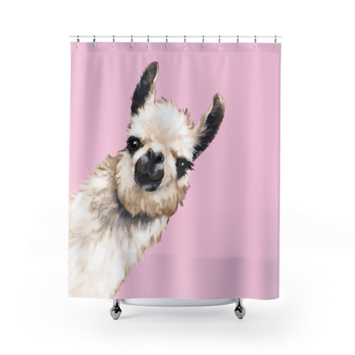Adorable Llama Shower Curtain