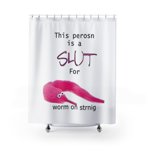 Worm on String Shower Curtain
