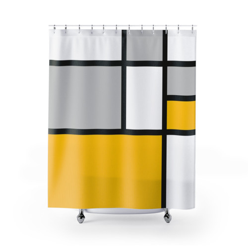 Abstract #8 Shower Curtains - Modern Geometric Art Design