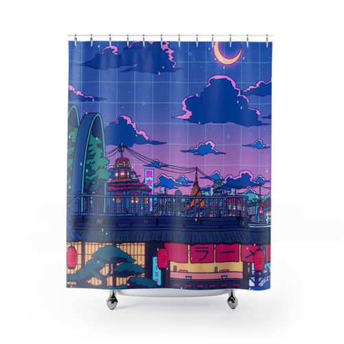 Ramen Village Anime Shower Curtain