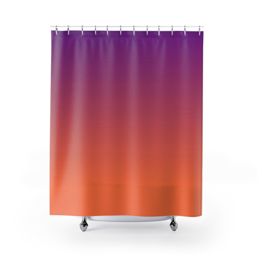 Gradient Orange and Purple Shower Curtains