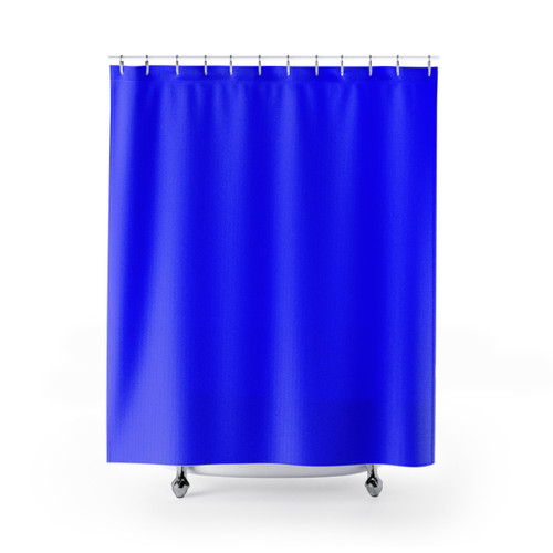 Neon Blue Shower Curtain for Bright Bathroom Decor