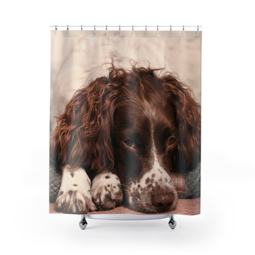 English Springer Spaniel Dog Shower Curtain