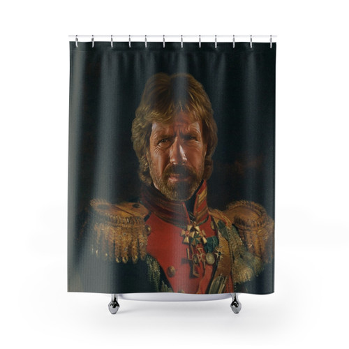Chuck Norris Shower Curtain with Replaceface Art