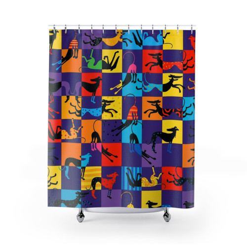 Pop Art Greyhound Shower Curtain