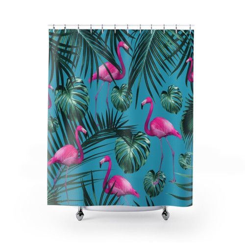 Tropical Flamingo Pattern Shower Curtains