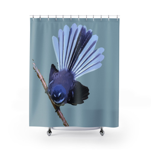 New Zealand Fantail Shower Curtain