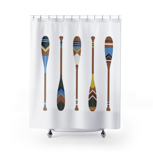 Painted Oars Shower Curtain
