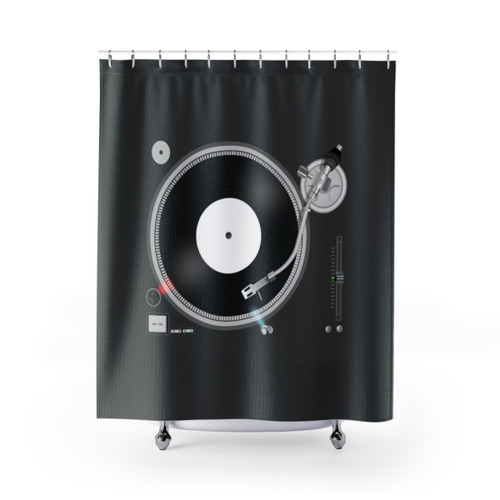 Retro Turntable Shower Curtain