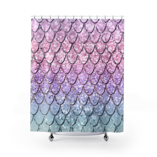 Mermaid Scales Unicorn Shower Curtains - Glam Design