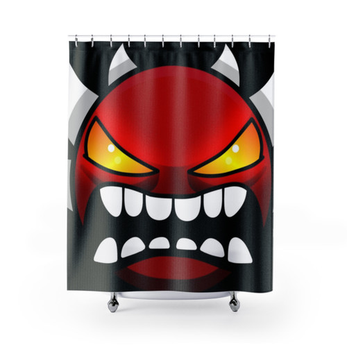 Geometry Dash Extreme Demon Shower Curtain