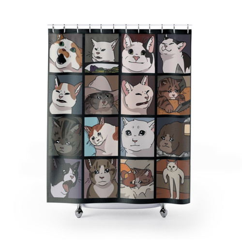 Meme Cats 2.0 Funny Shower Curtains
