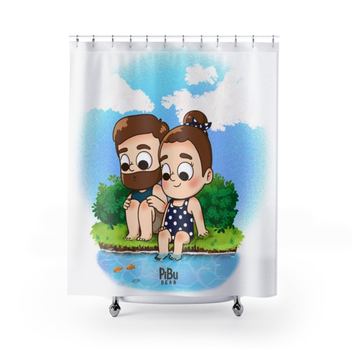 Vibrant Summer-Themed Shower Curtains