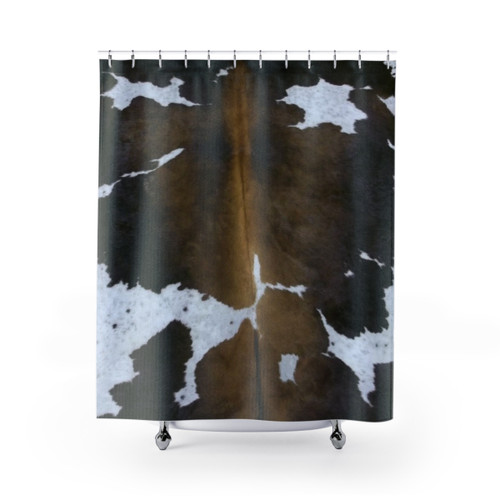 Brown Cowhide Shower Curtains - Country Western Decor