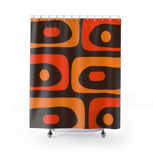 Retro Minimalist Abstract Shower Curtains
