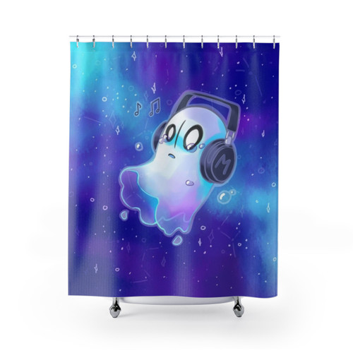Undertale Napstablook Themed Shower Curtain