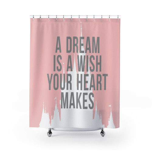 Millennial Pink Disney-Inspired Shower Curtains