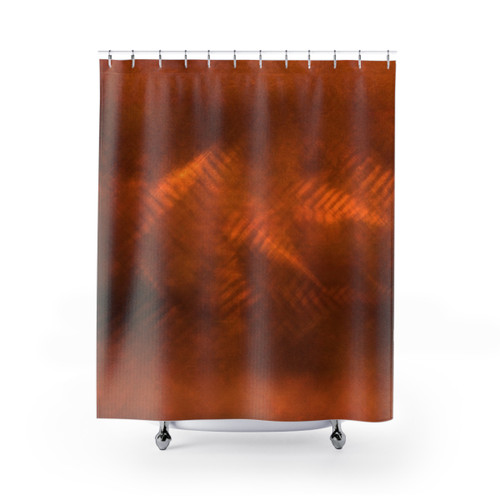 Metallic Orange Copper Shower Curtains