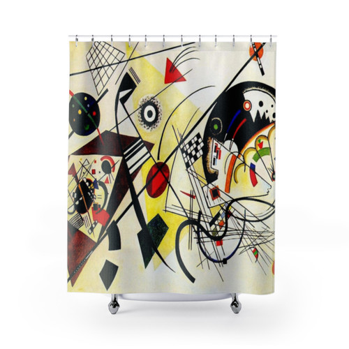 Kandinsky Transverse Line Abstract Cubism Shower Curtain